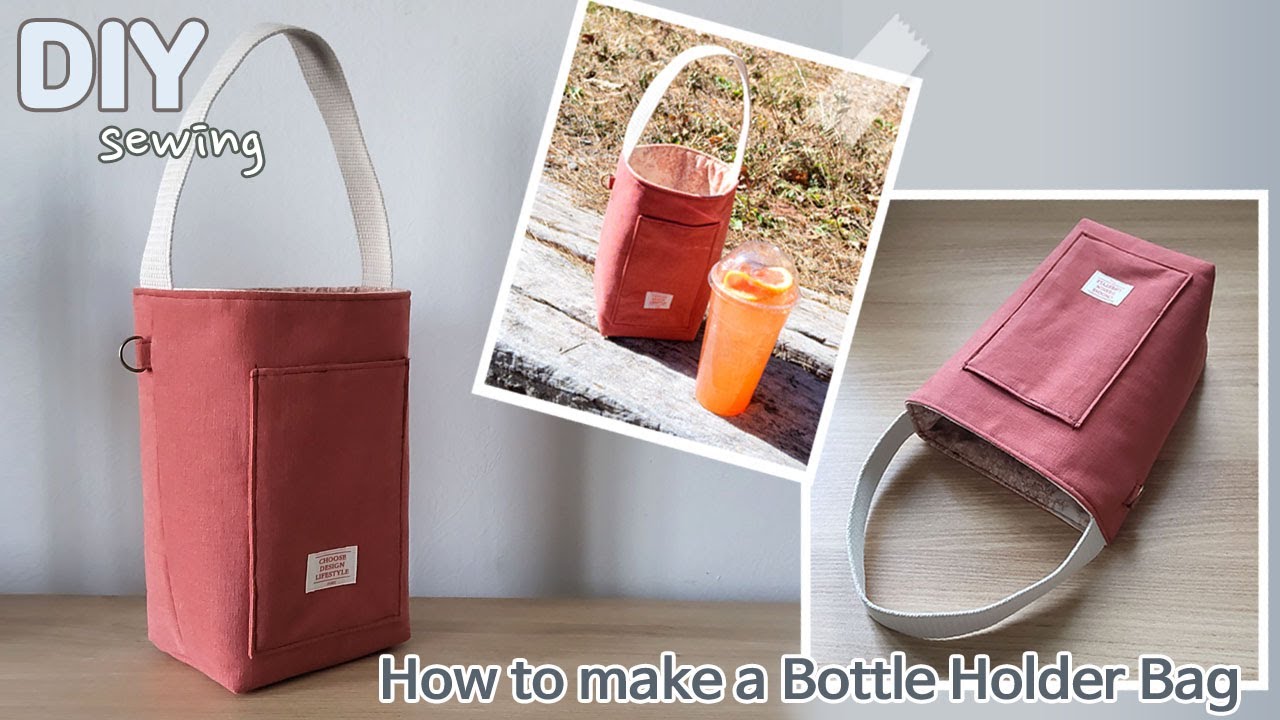 DIY 드링크백 만들기 | 물병파우치 | 텀블러백 만들기 | 손가방 | How to make a Bottle Holder Bag | Easy Tumbler Bag Tutorial