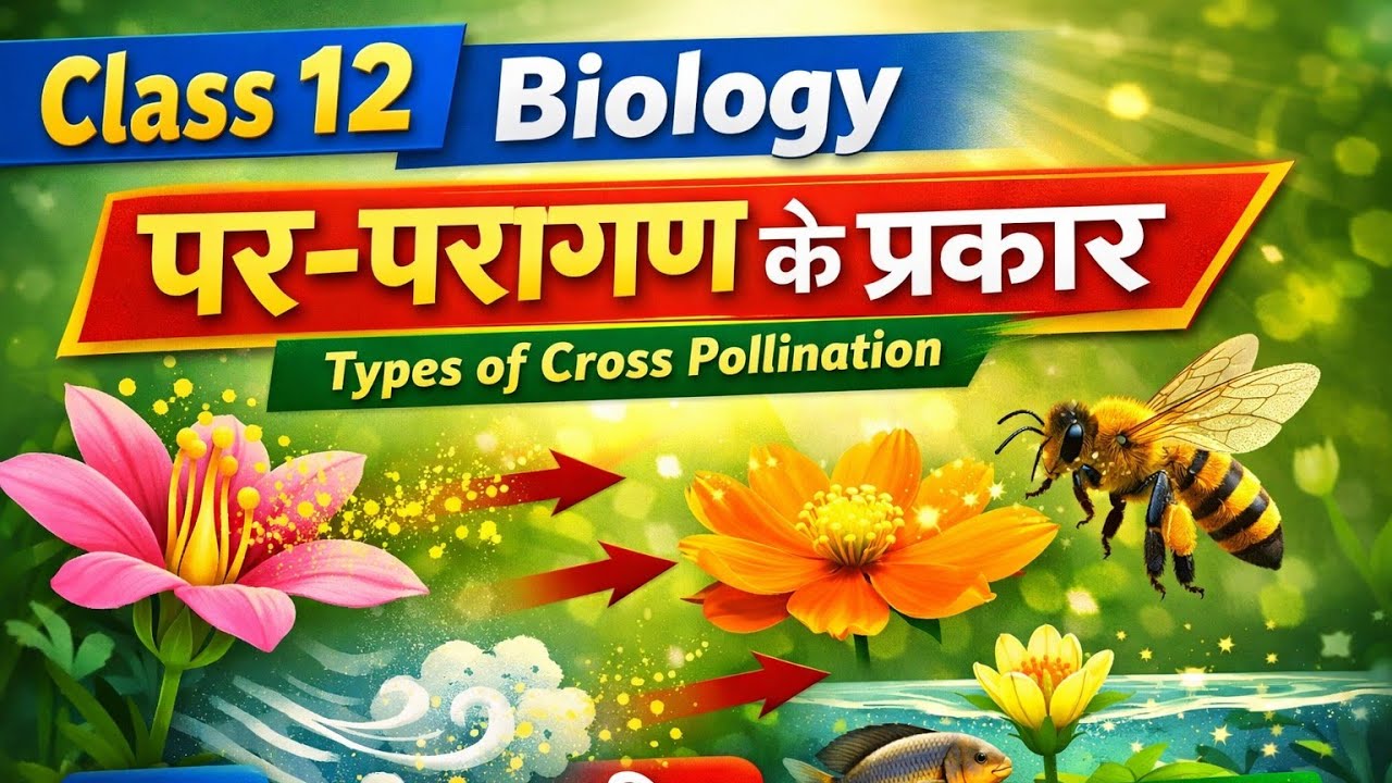 Biology|पर-परागण के प्रकार(Types of Cross Pollination)|पुष्पी पादपों में लैंगिक जनन|Full Explanation