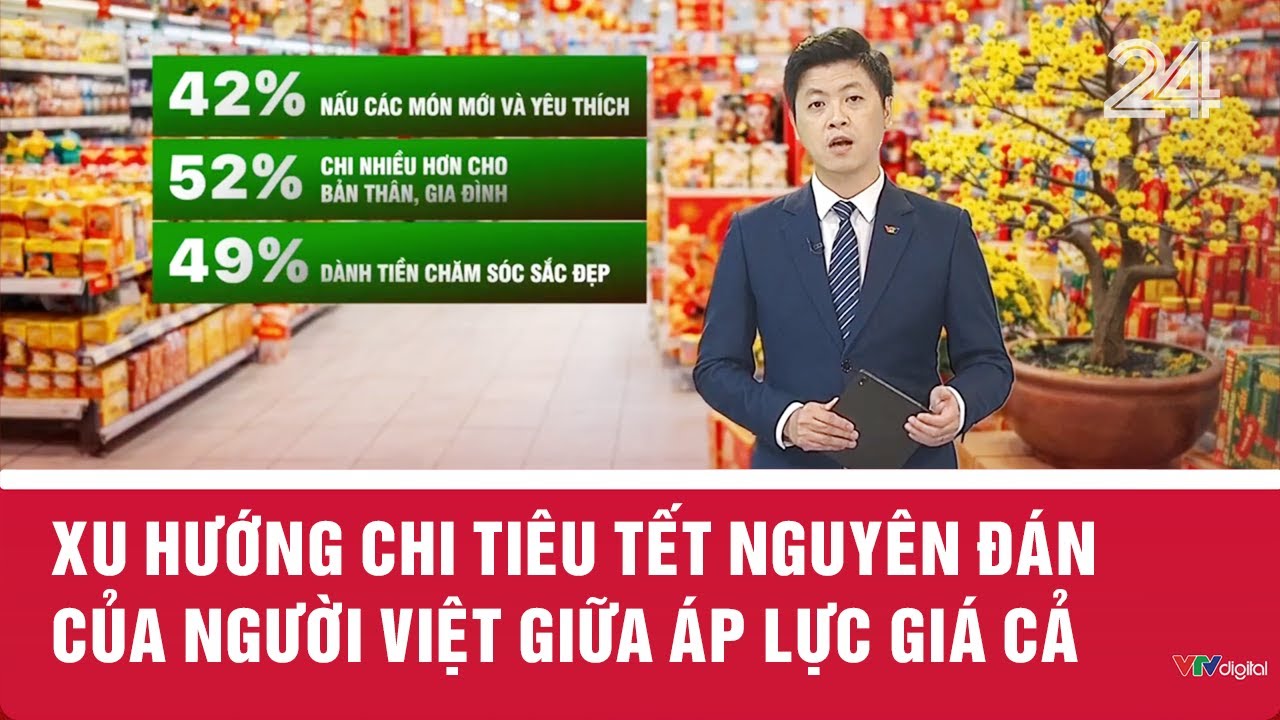 Xu hướng chi tiêu Tết Nguyên đán của người Việt giữa áp lực giá cả | VTV24