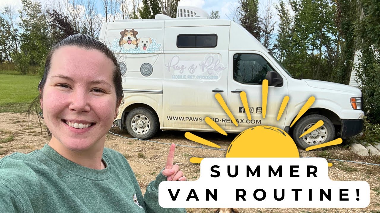 Summer Mobile Pet Grooming Van Setup | DIY Grooming Van Conversion & Prep for Work