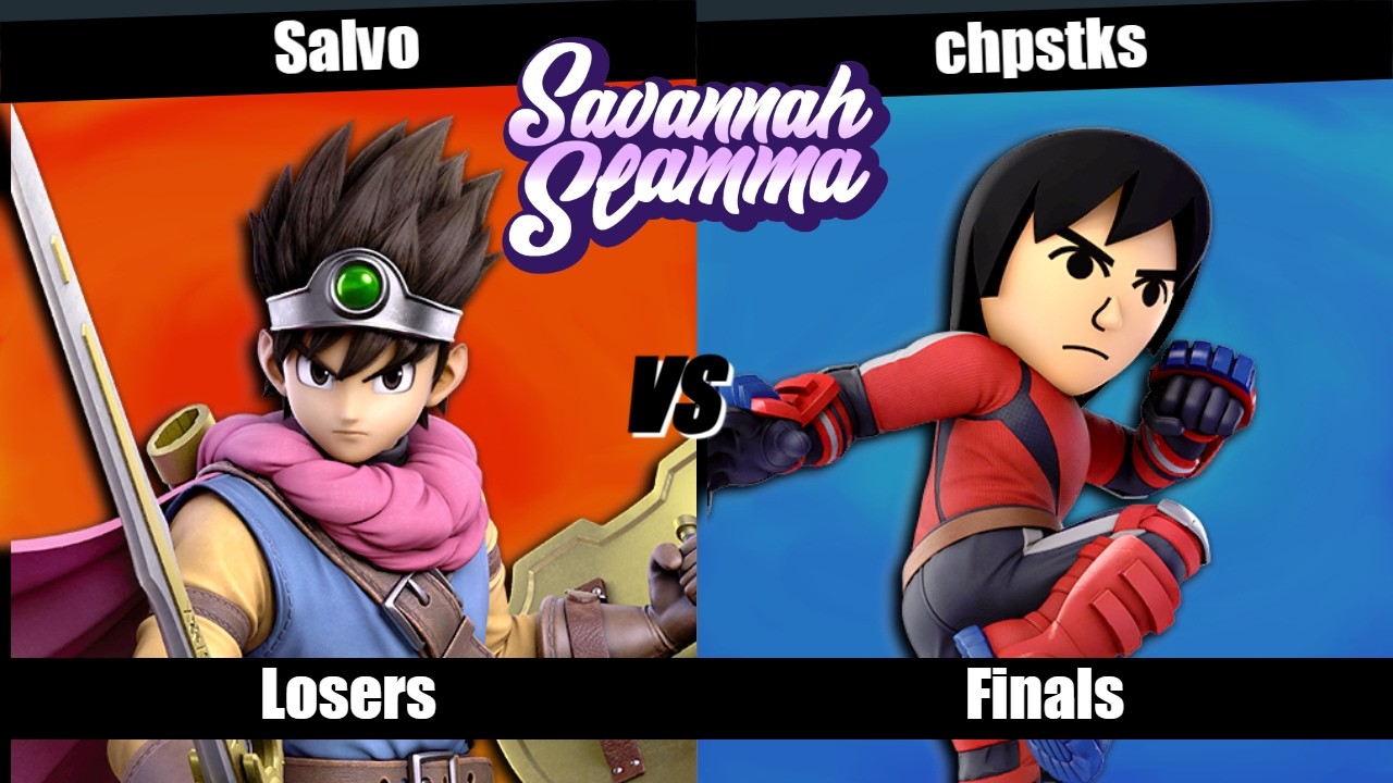 Savannah Slamma 133 LOSERS FINALS - Salvo (Hero) vs. chpstks (Mii Brawler)