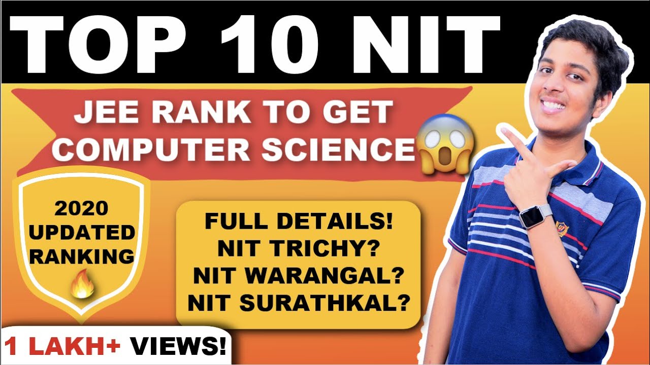 TOP 10 NITs in India🔥| CSE CUTOFF❤️| Best NITs | Rank to get Admission?😱