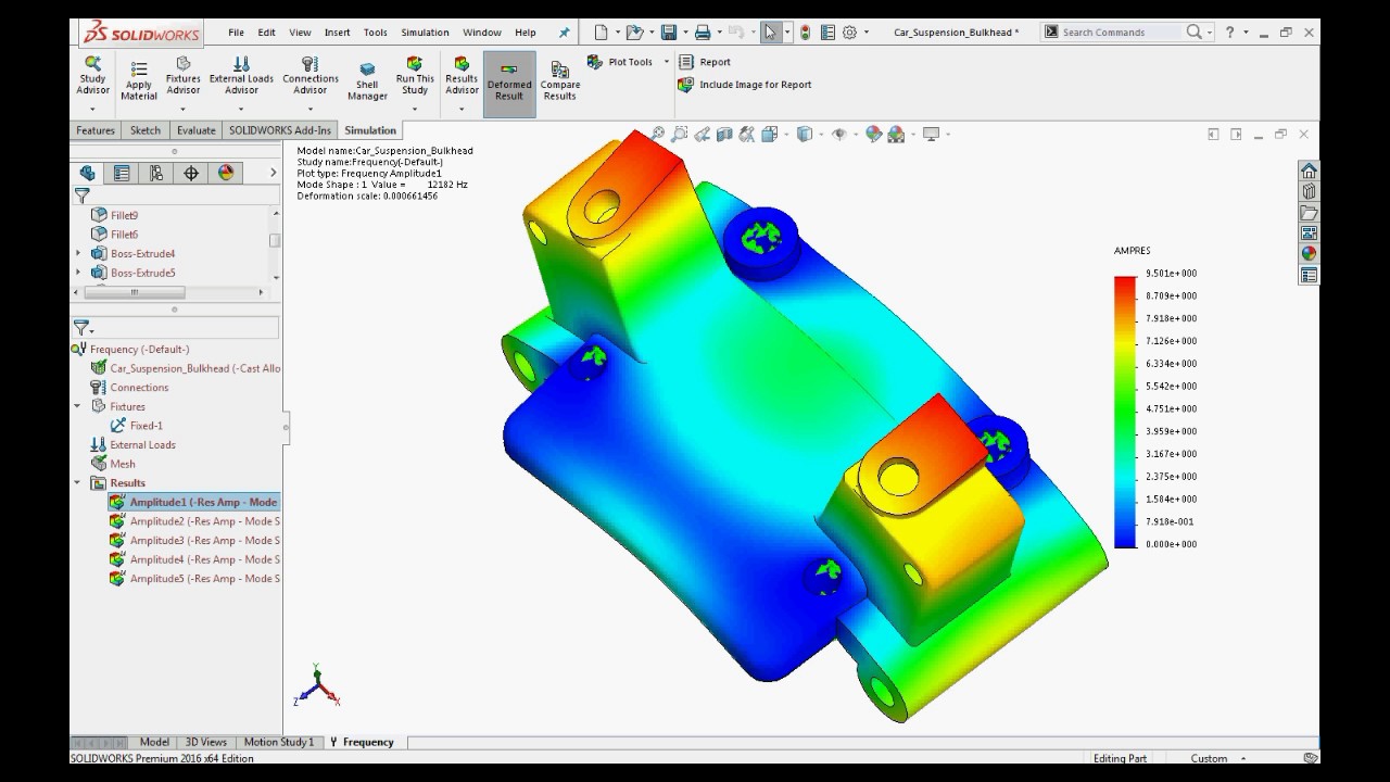 Solidworks Simulation-Frequency Analysis