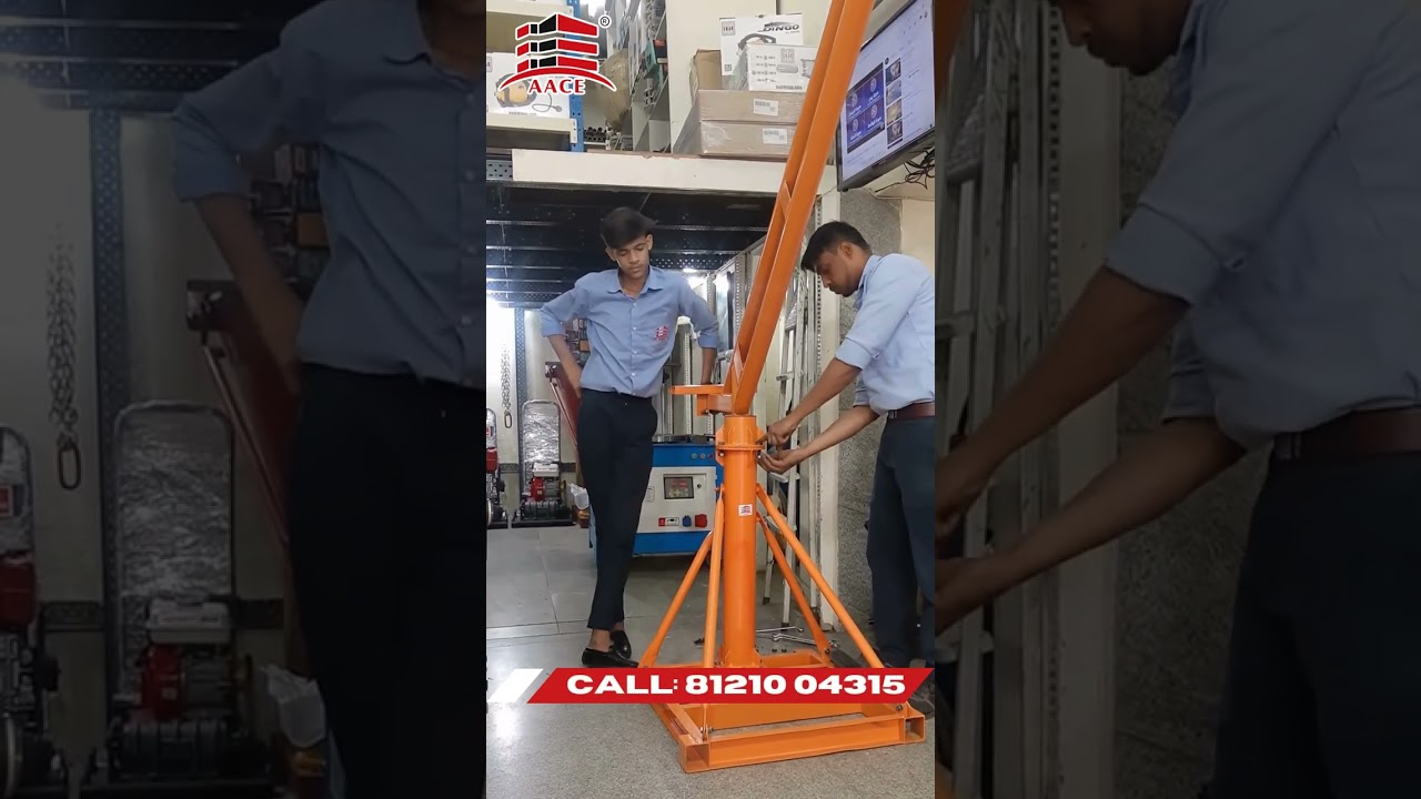 Building construction monkey lift price in India | Mini Crane installation | Mini Building Material
