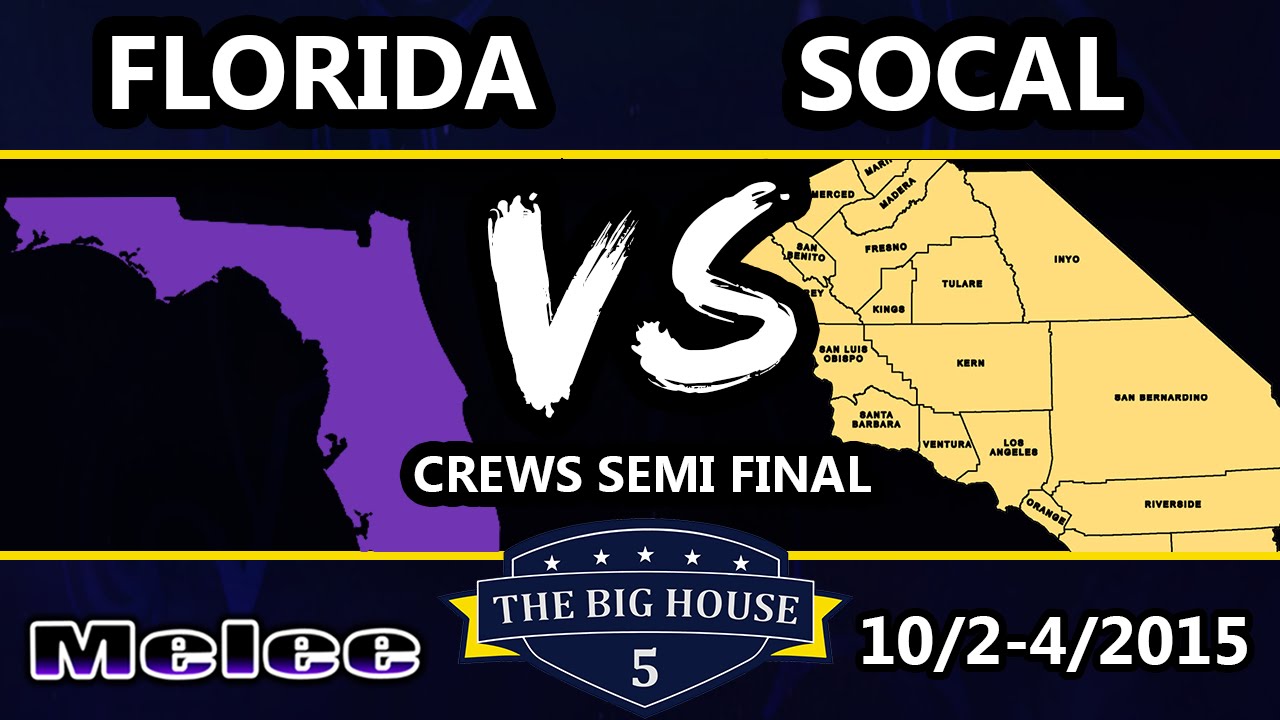 The Big House 5 - Team SoCal Vs. Team Florida - Melee Crews - SSBM
