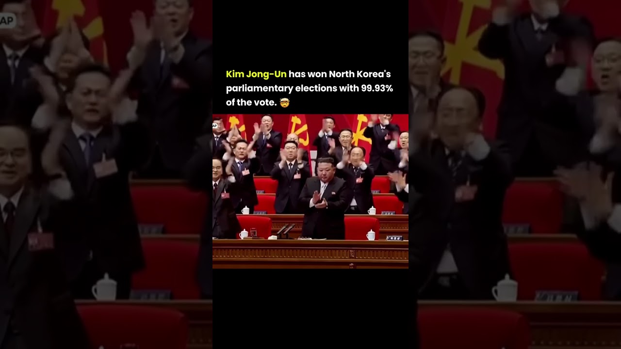 Kim Jong-Un has won North Korea's parliamentary elections with 99.93% of the vote.🗳️