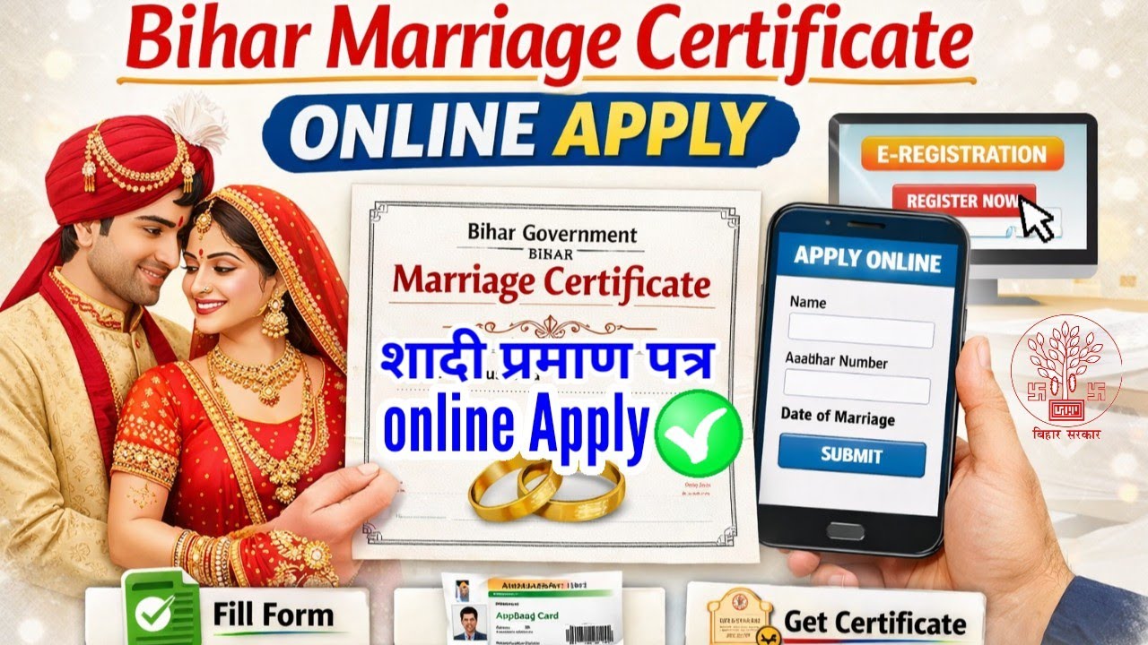 Bihar Marriage Certificate Online apply | बिहार शादी प्रमाण पत्र ऑनलाइन कैसे करें?