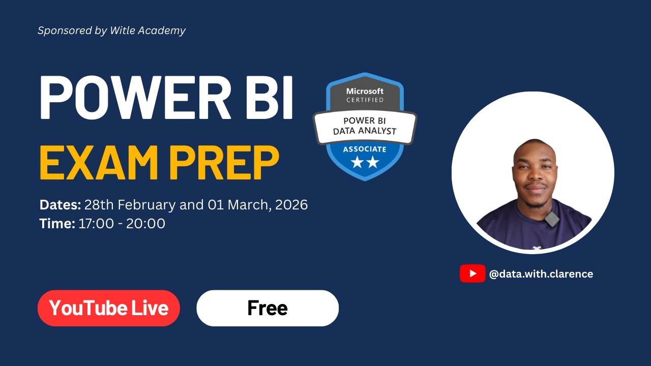 Day 2: Power BI Exam Prep (PL-300) | Live Study Session | FREE YouTube Live