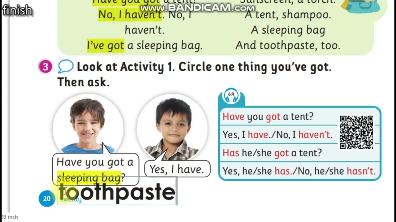 انجليزي ثالث صفحة 20+21 فصل ثاني +شرح قواعد الفرق بين have ,has المجرة في الانجليزي المساعيد