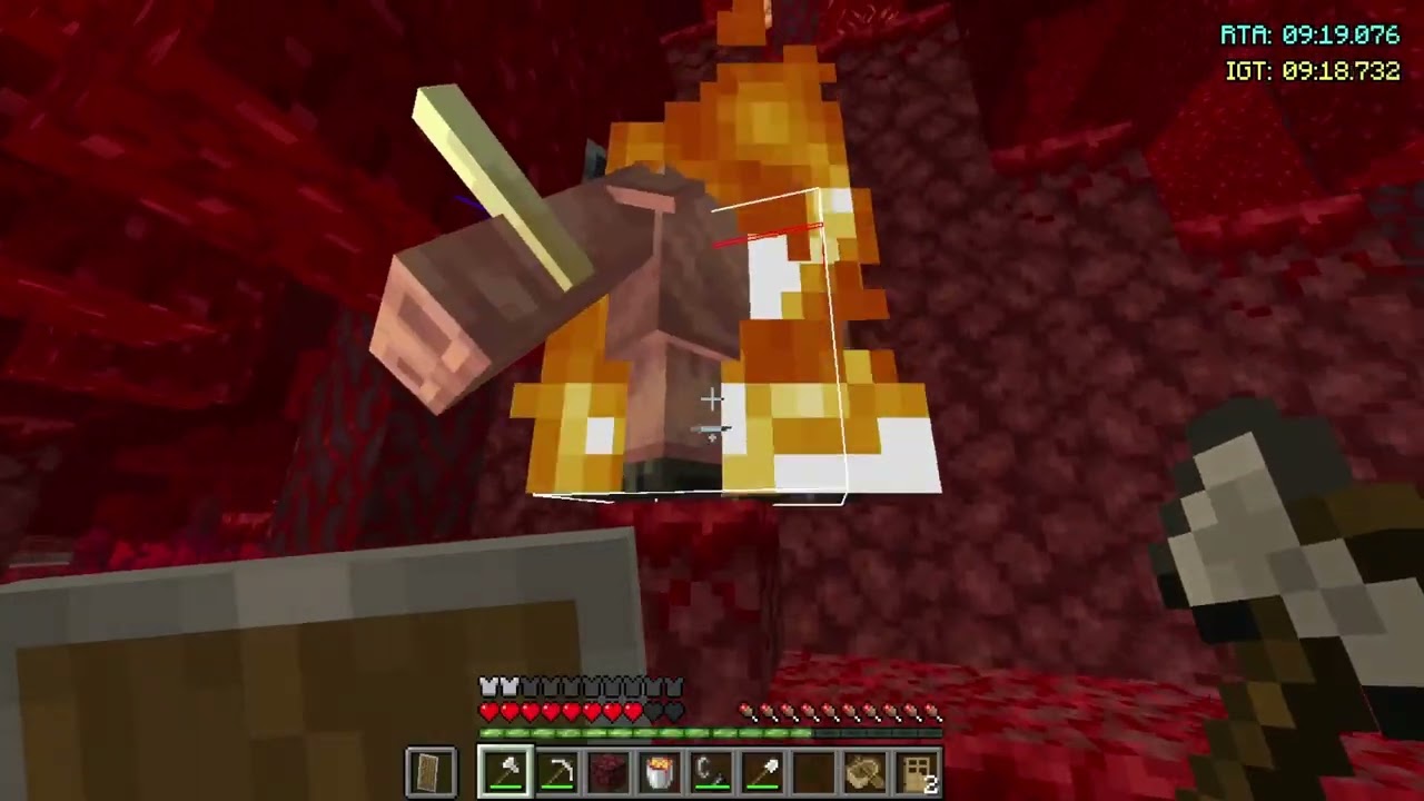 Practicando speedrun de Minecraft...