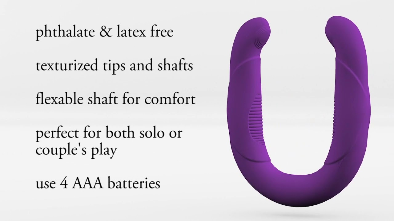 Double Trouble - 18in Purple Vibrating Double Dong - BEST PRICES! | Naughty But Nice