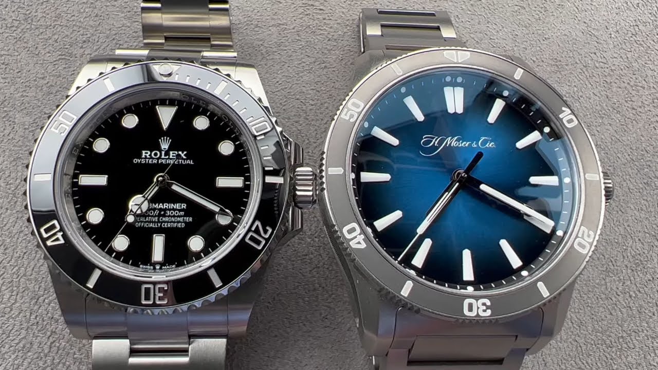 Rolex Submariner vs H. Moser & Cie. Pioneer Rotating Bezel Limited Edition