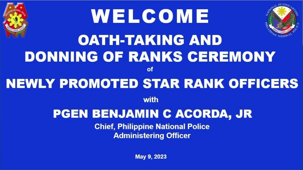 Oath Taking and Donning of Ranks Ceremony of Newly Promoted Star Rank Officers