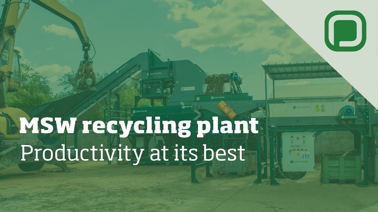 Panizzolo MSW recycling plant - scrap shredding process