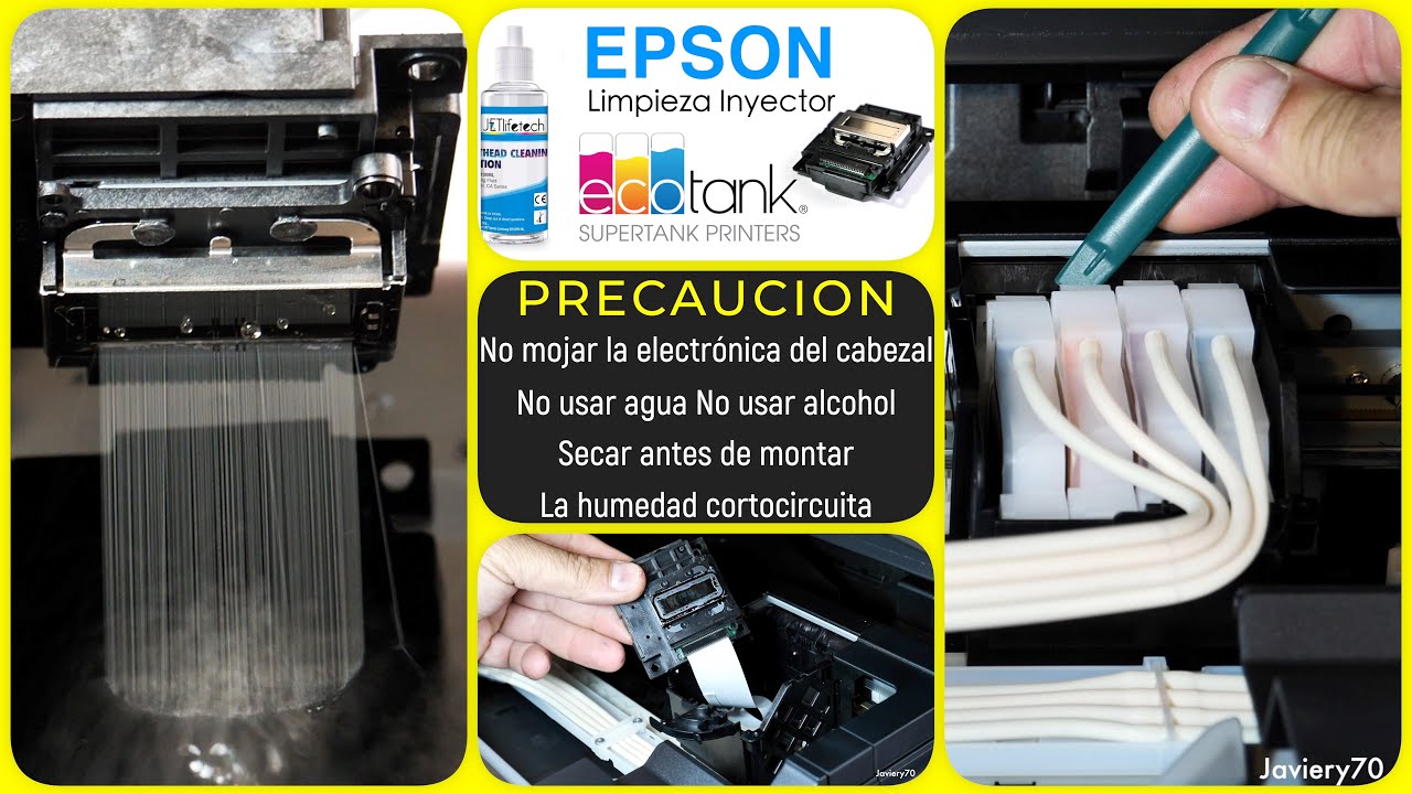 🔹 EPSON ecoTank / Ручная очистка сопел