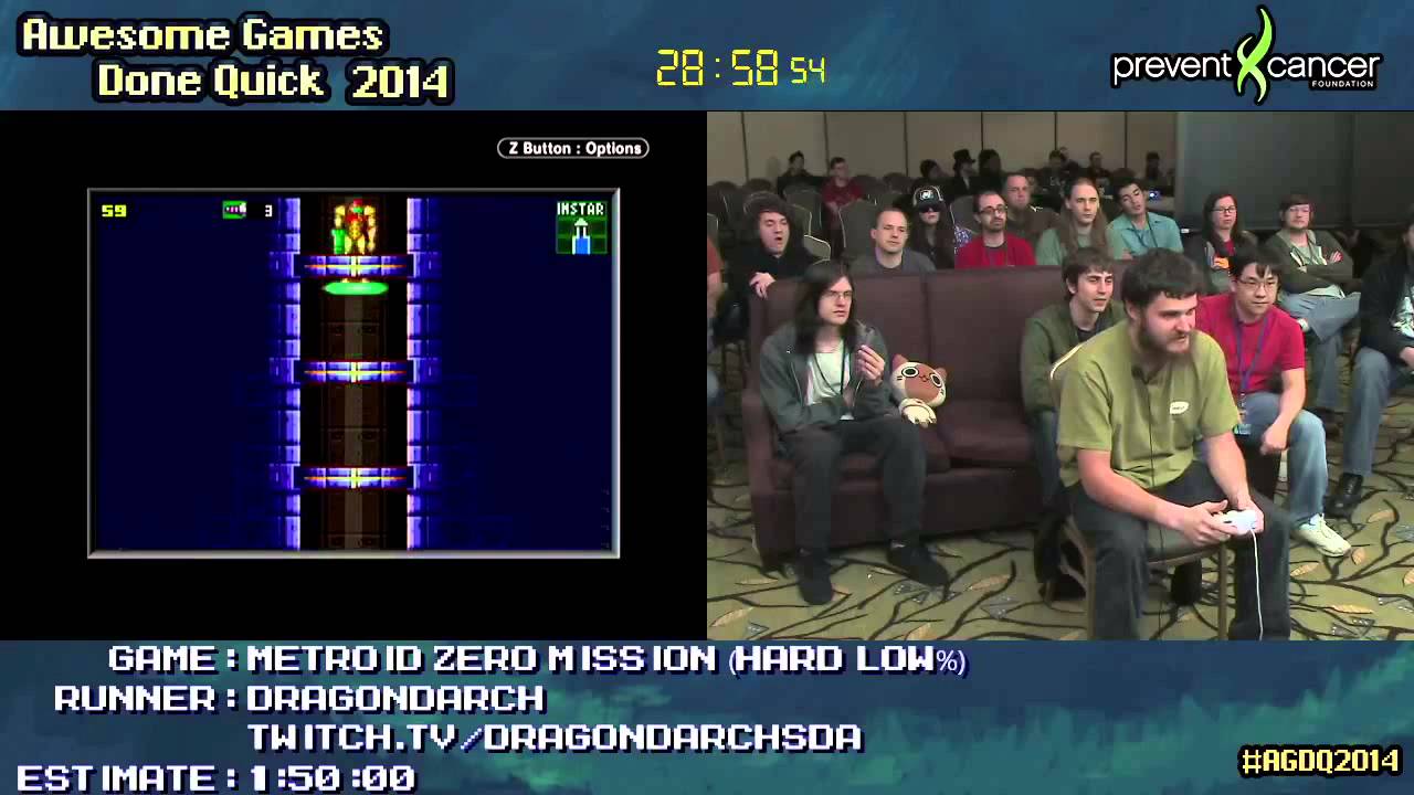 Metroid: Zero Mission :: SPEED RUN (1:09:56) (Hard Low%) by Dragondarch #AGDQ 2014 [GB Player]