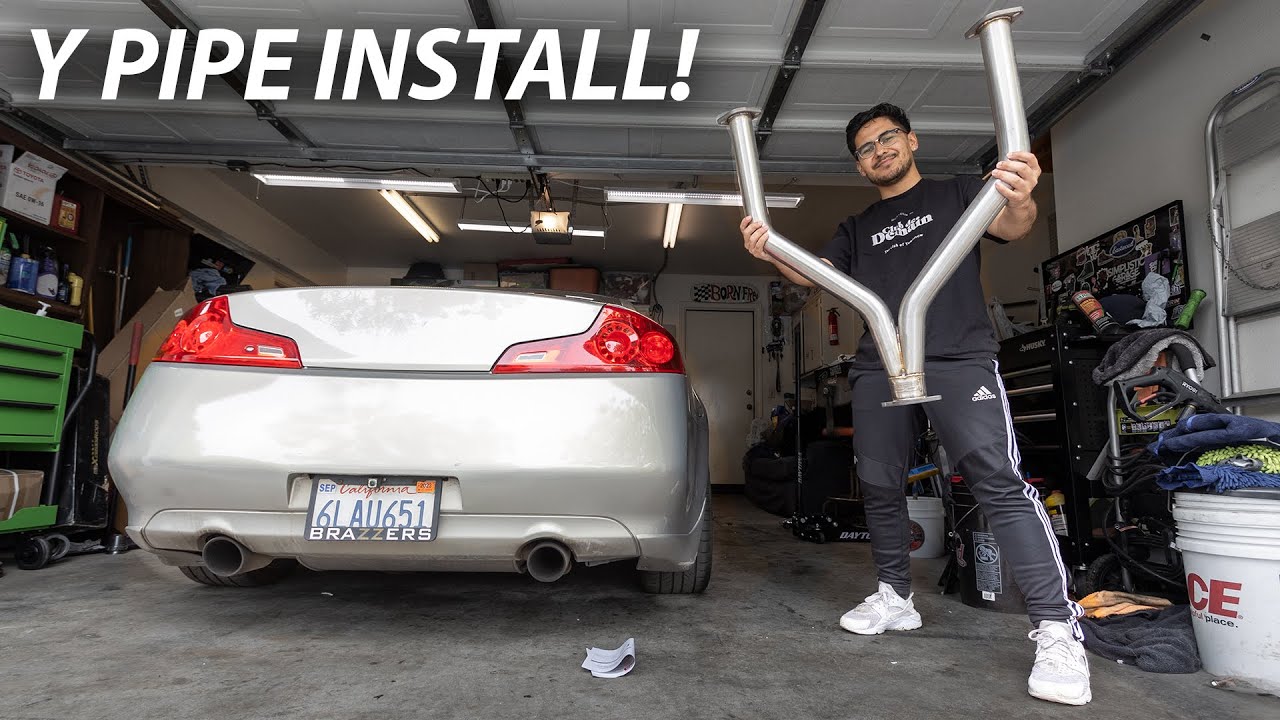 Installing a Performance Y Pipe on my G35 Coupe!