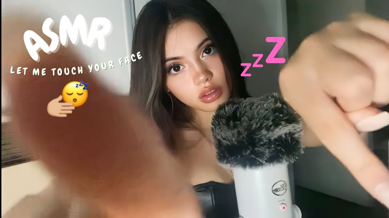 Asmr te toco tu carita para dormir, mouth sounds, inaudible and hands movements 😴💤