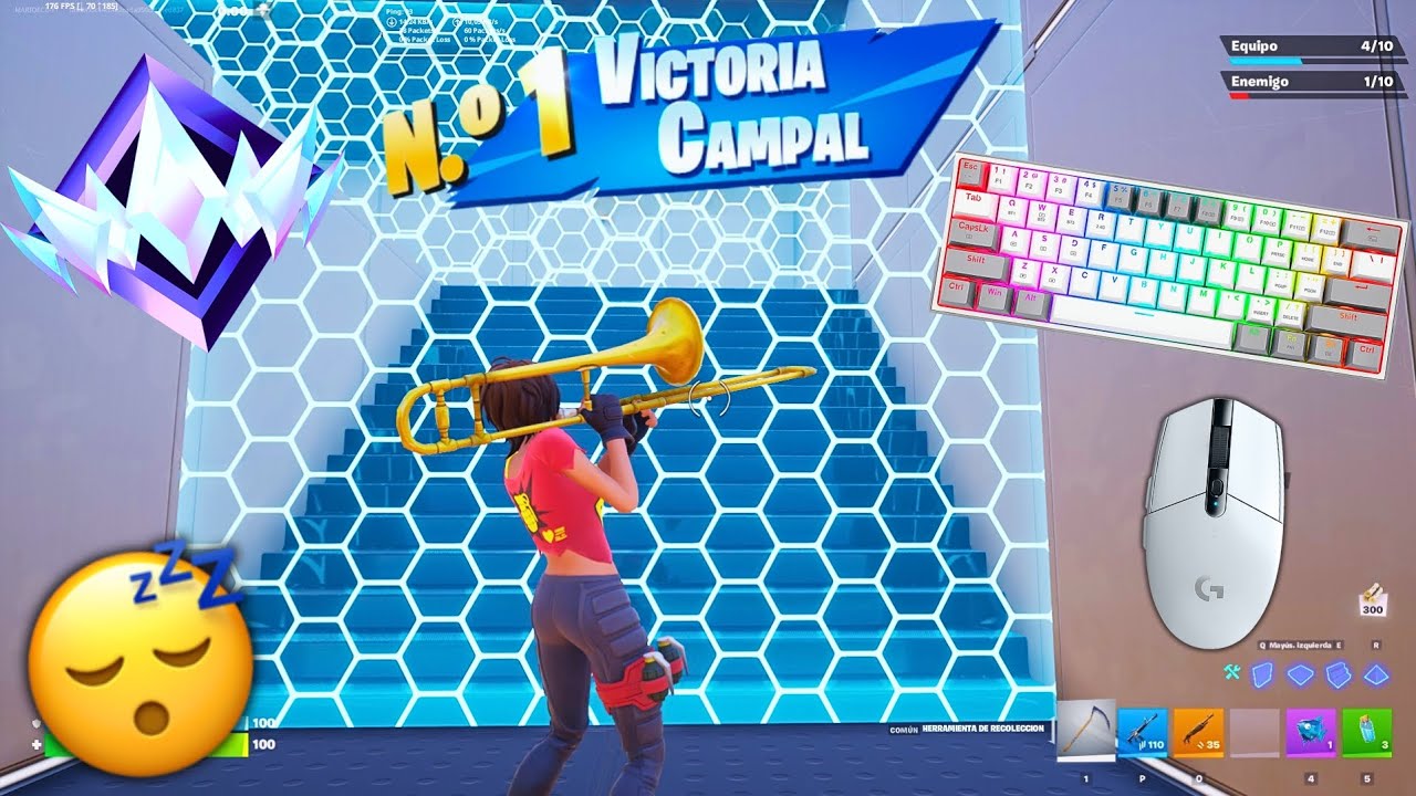 QUIERO SER UN PRO EN FORTNITE ASMR 😴 0 DE PING VS 100 DE PING |Keyboard & Mouse Sounds 😍360FPS 4K