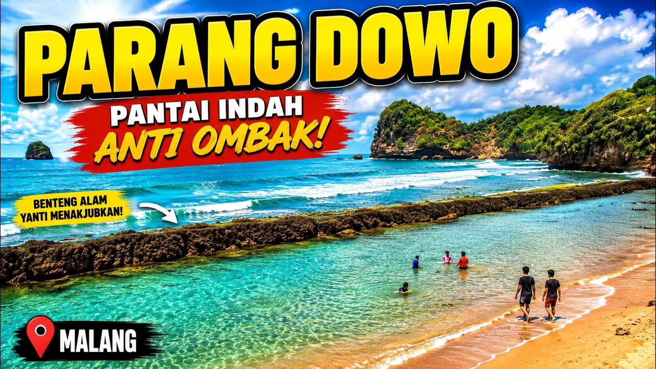 PANTAI PARANG DOWO MALANG - PANTAI RAMAH ANAK AMAN UNTUK BERENANG