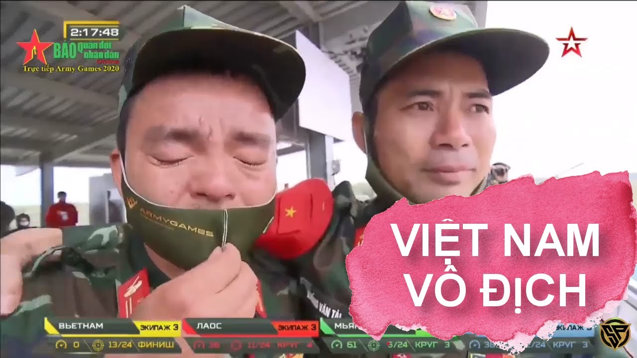Giây phút nghẹ ngào của các chiến sĩ khi Việt Nam vô địch Đua xe tăng tại Nga 2020