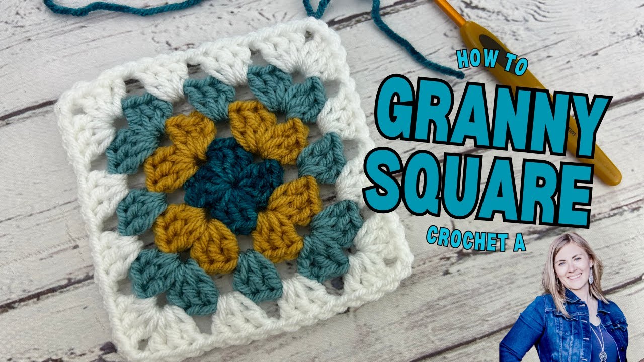 Crochet Granny Square Tutorial | Crochet Blanket Square | Hope Corner Farm Crochet