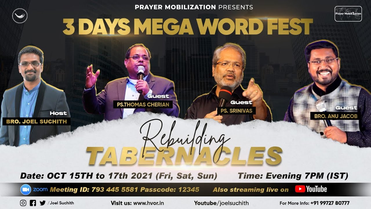 Rebuilding Tabernacles Day 3 - Ps. Srinivasan, CFAN - Dubai