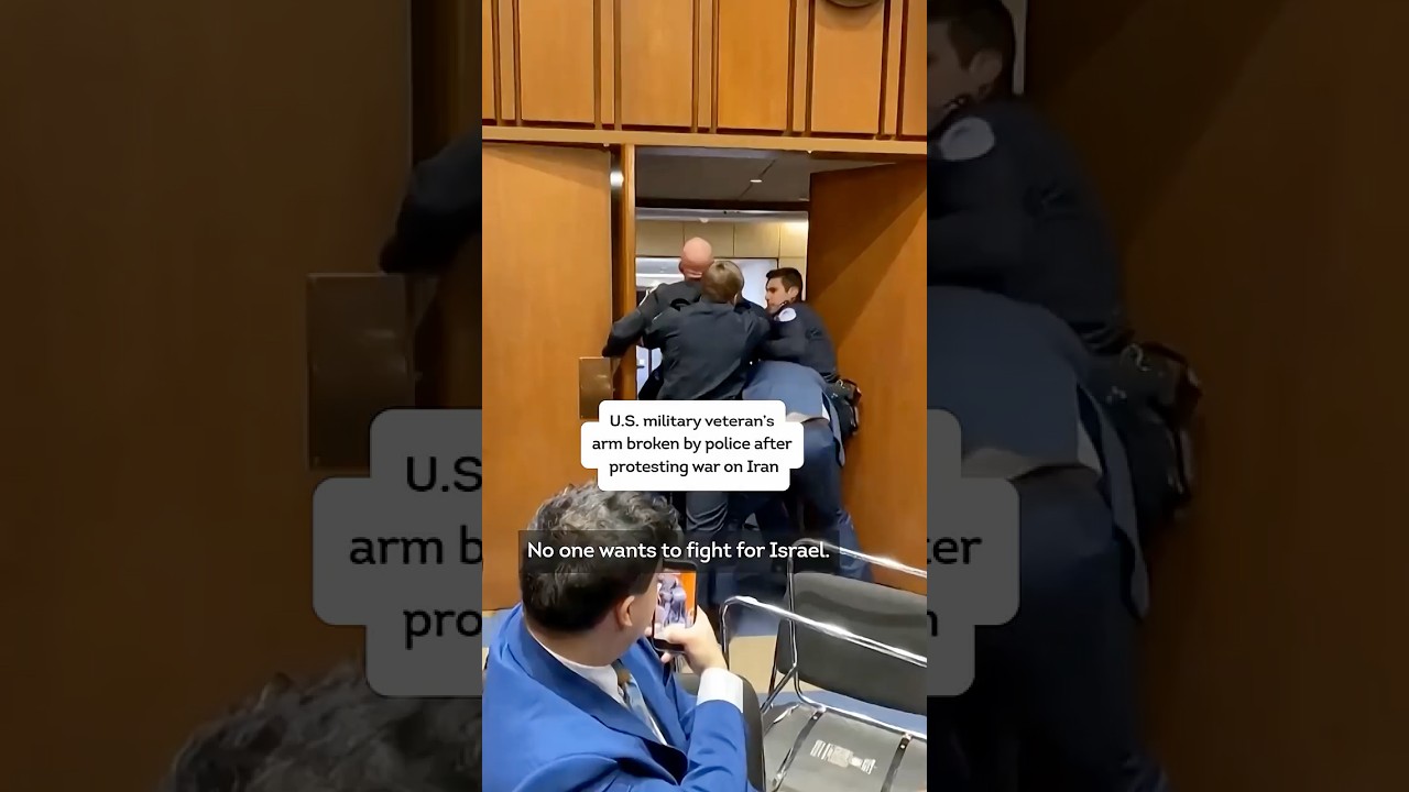 U.S. Military Veteran Arm Broken for Protesting Iran War
