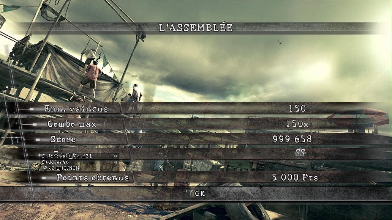 RESIDENT EVIL 5 Mercenaire DUO PA [ Chris HM x Chris HM ] 999,658 ( 999k )