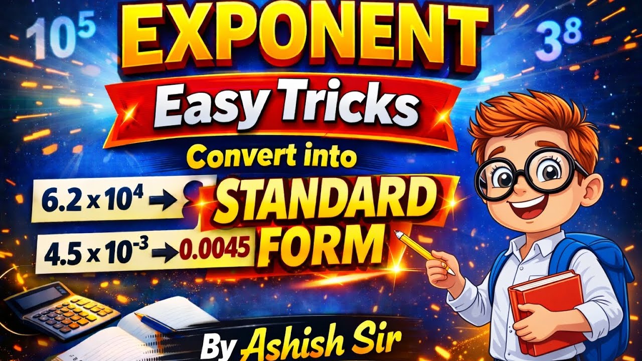 Convert into Standard Form #exponents 