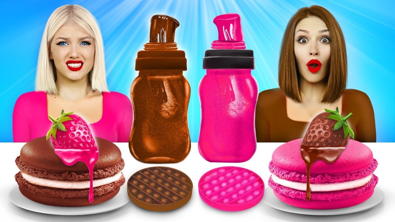 Défi Gelée de Miel congelée | Bataille de Pop-it arc-en-ciel et Mukbang par RATATA