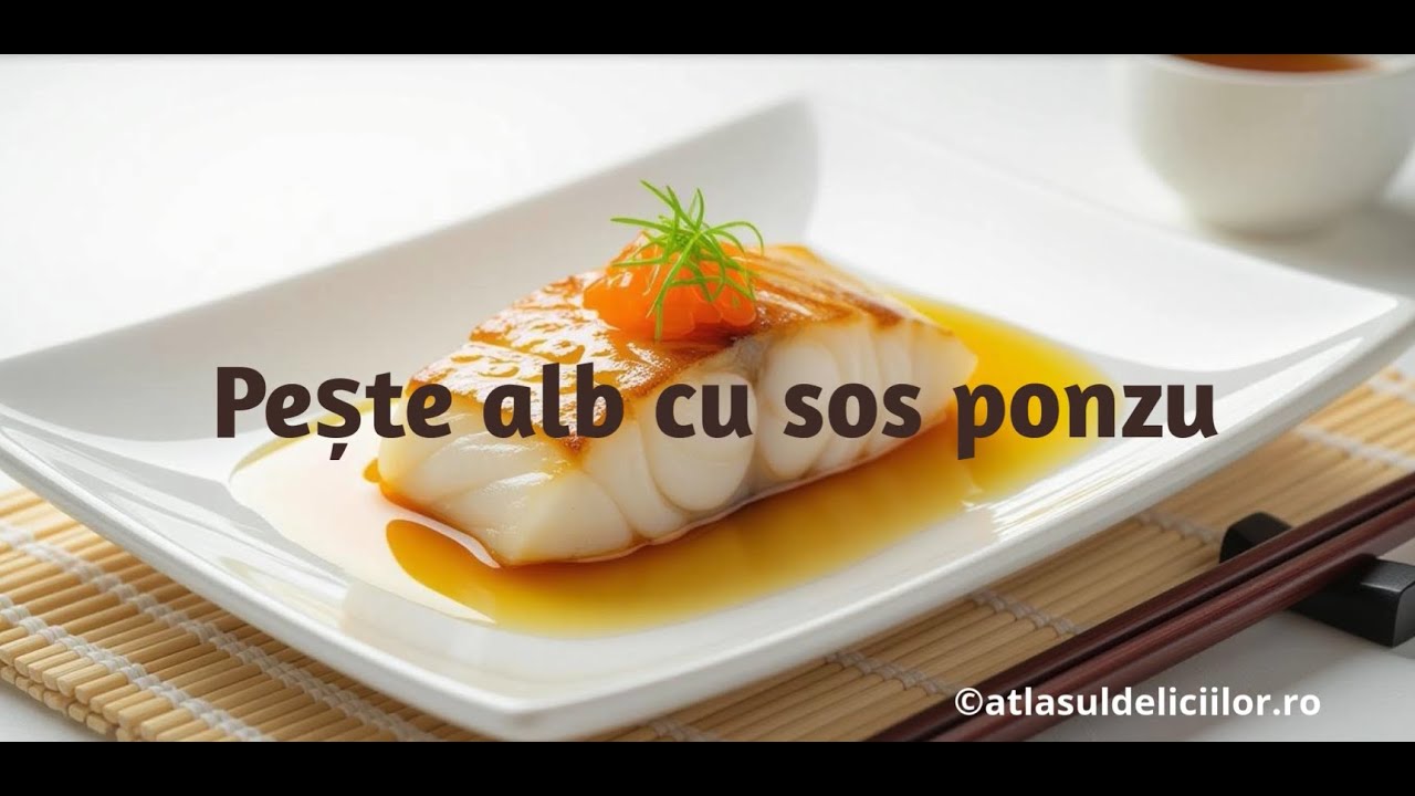 Pește alb cu sos ponzu