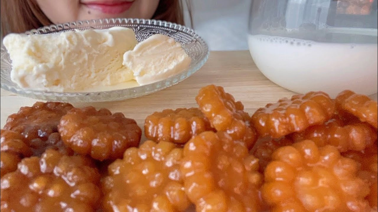 【咀嚼音】韓国の伝統菓子！薬菓が美味しすぎた。【ASMR/EatingSounds】