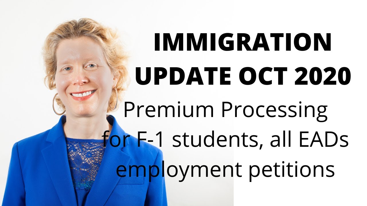 Premium Processing & USCIS filing fees Update Oct 2020