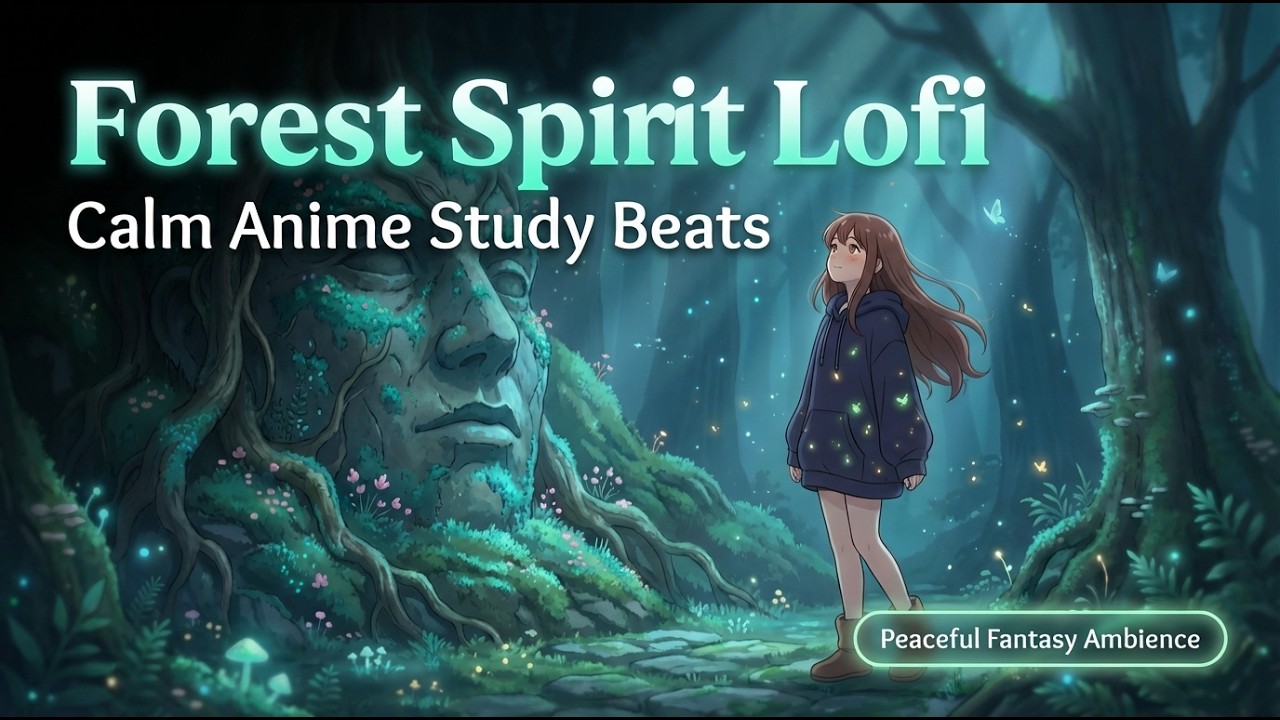 Forest Spirit Lofi 🍃 Calm Anime Study Beats | Peaceful Fantasy Ambience Mix