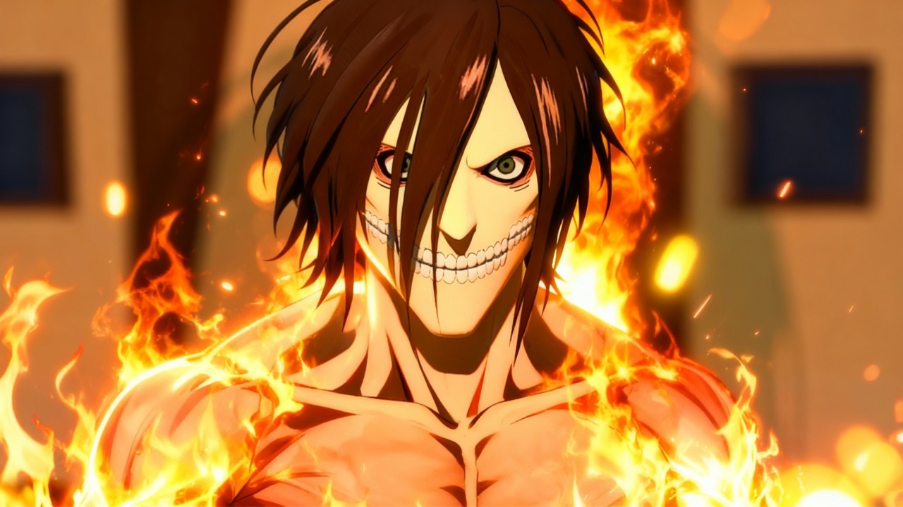 Eren Titan vs Armored Titan, Female Titan, Jaw Titan | Animation