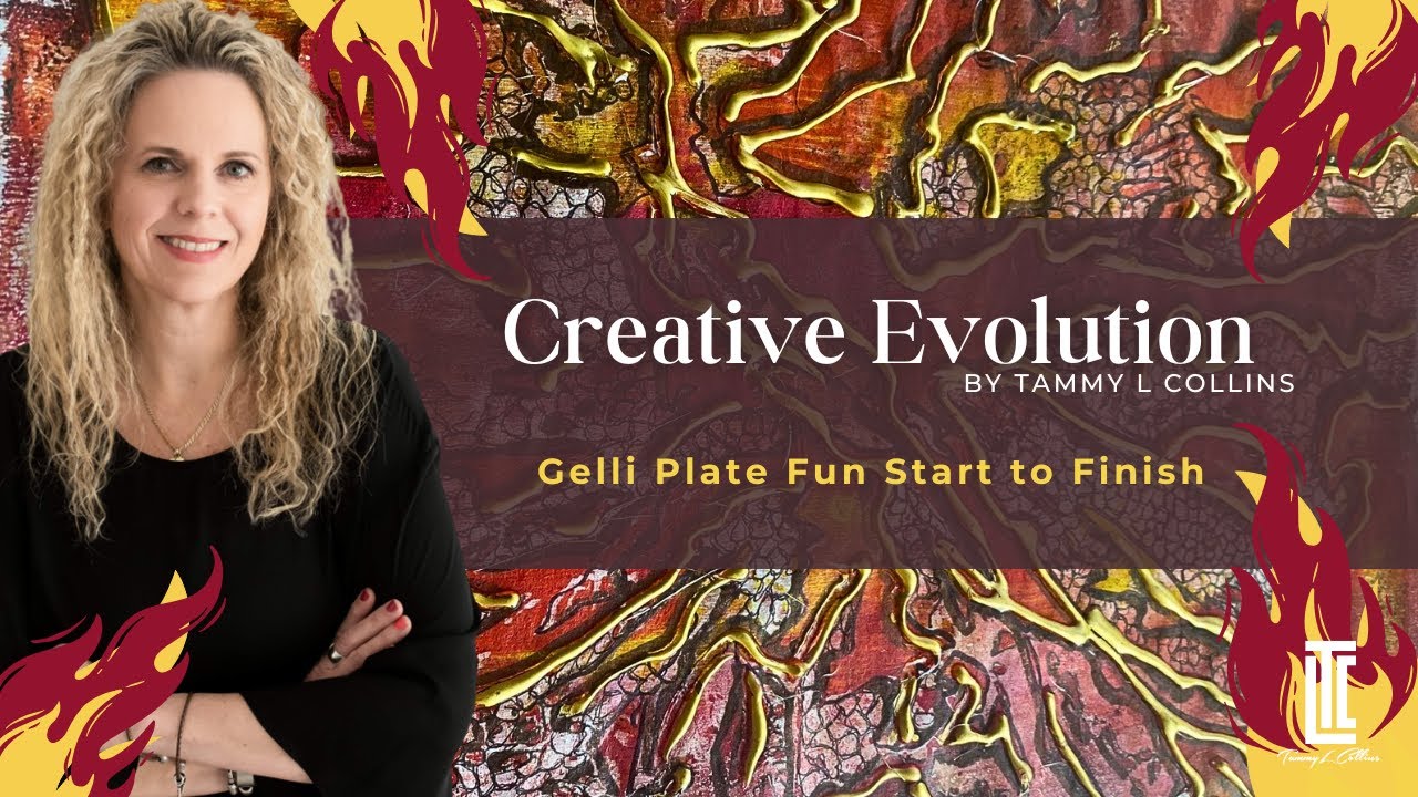 Creative Experiment | Gelli Plate Start to Finish Inspired by Fire