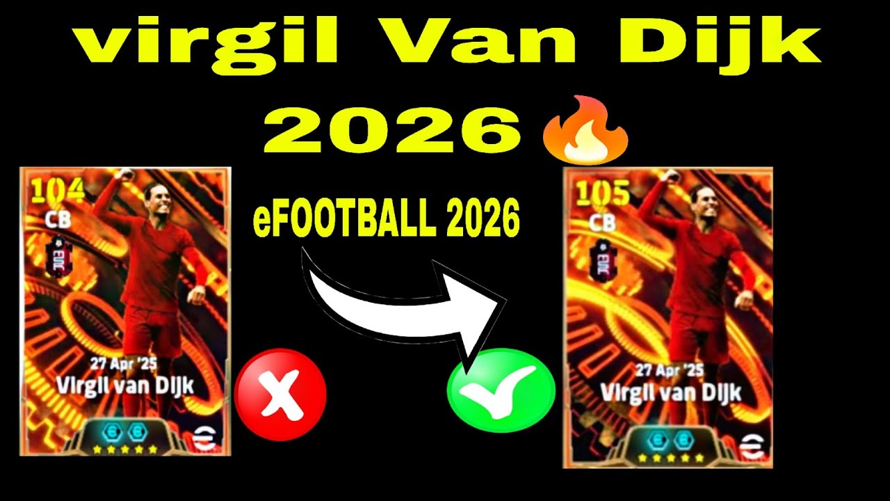 How to Train 105 Rated Big Time Virgil Van Dijk in eFOOTBALL 2026