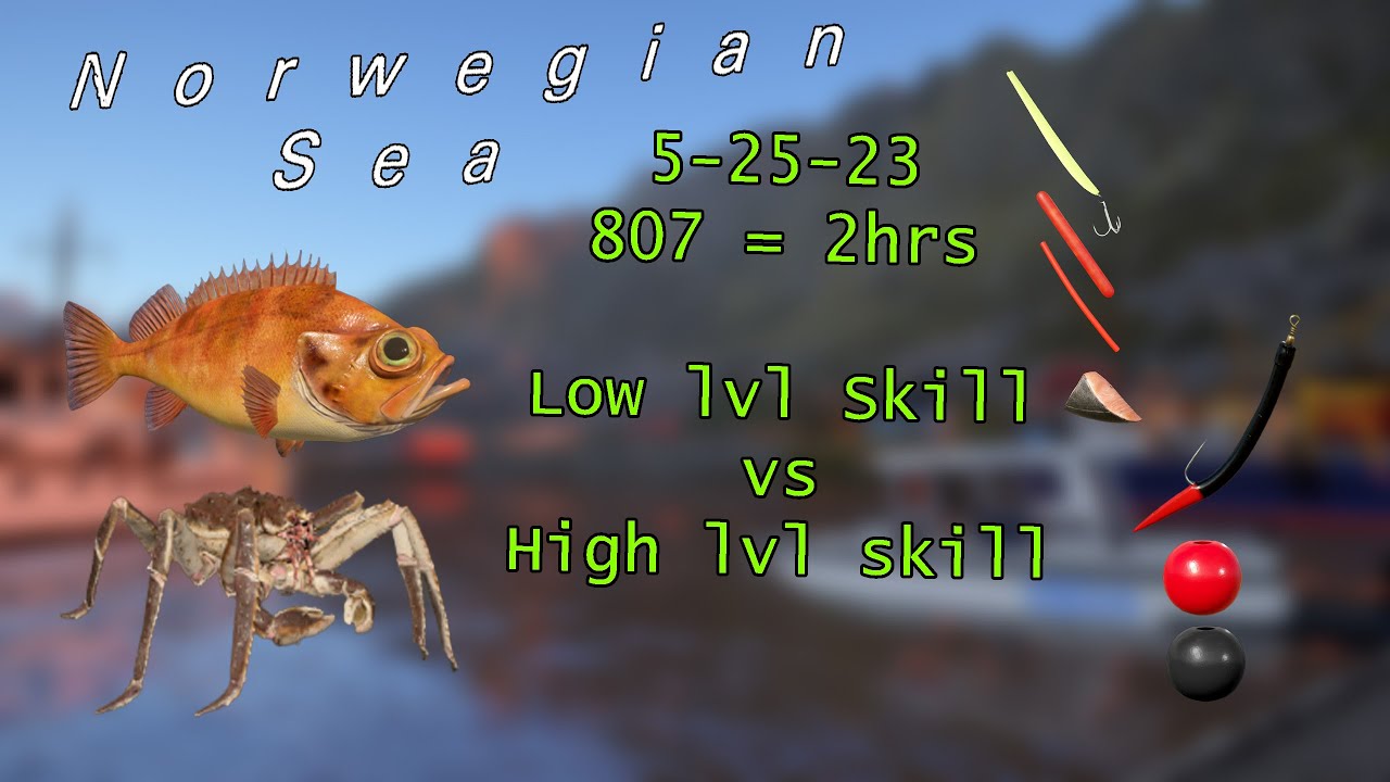 Russian Fishing 4 Norwegian Sea, Low level skill VS High level skill