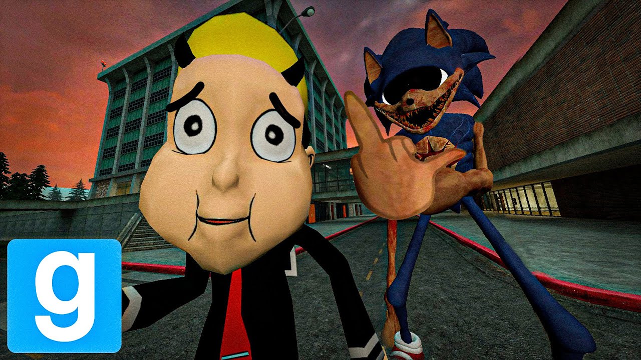Invoqué al Sonic.exe en GMOD y es demasiado aterrador 😭💀