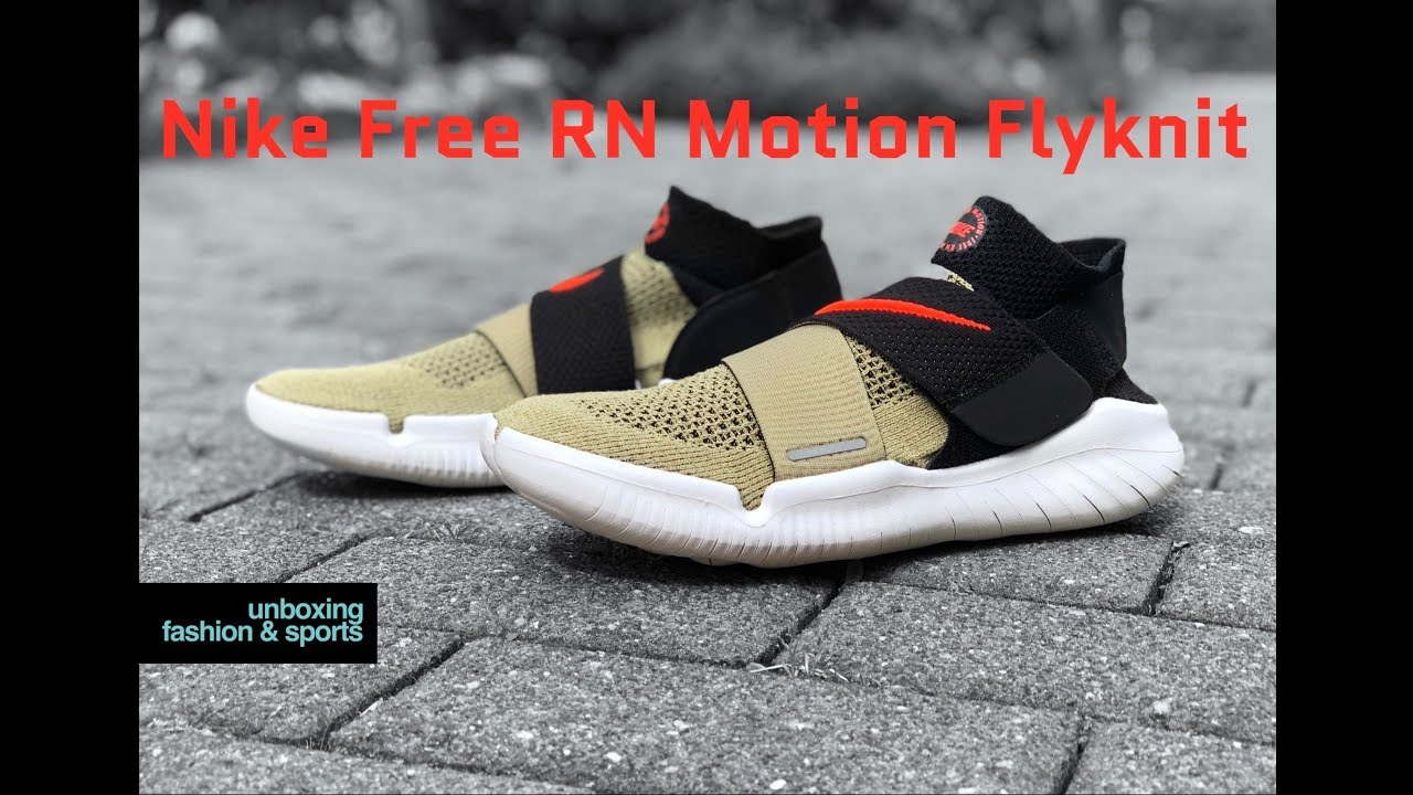 Nike Free RN Motion Flyknit ‘olive/white’ | UNBOXING & ON FEET | running shoes | 2018 | 4K