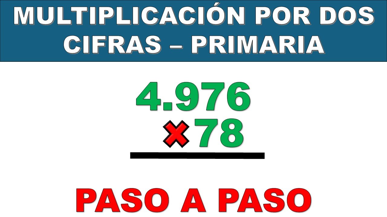 Múltiplicacion por dos cifras para primaria 
