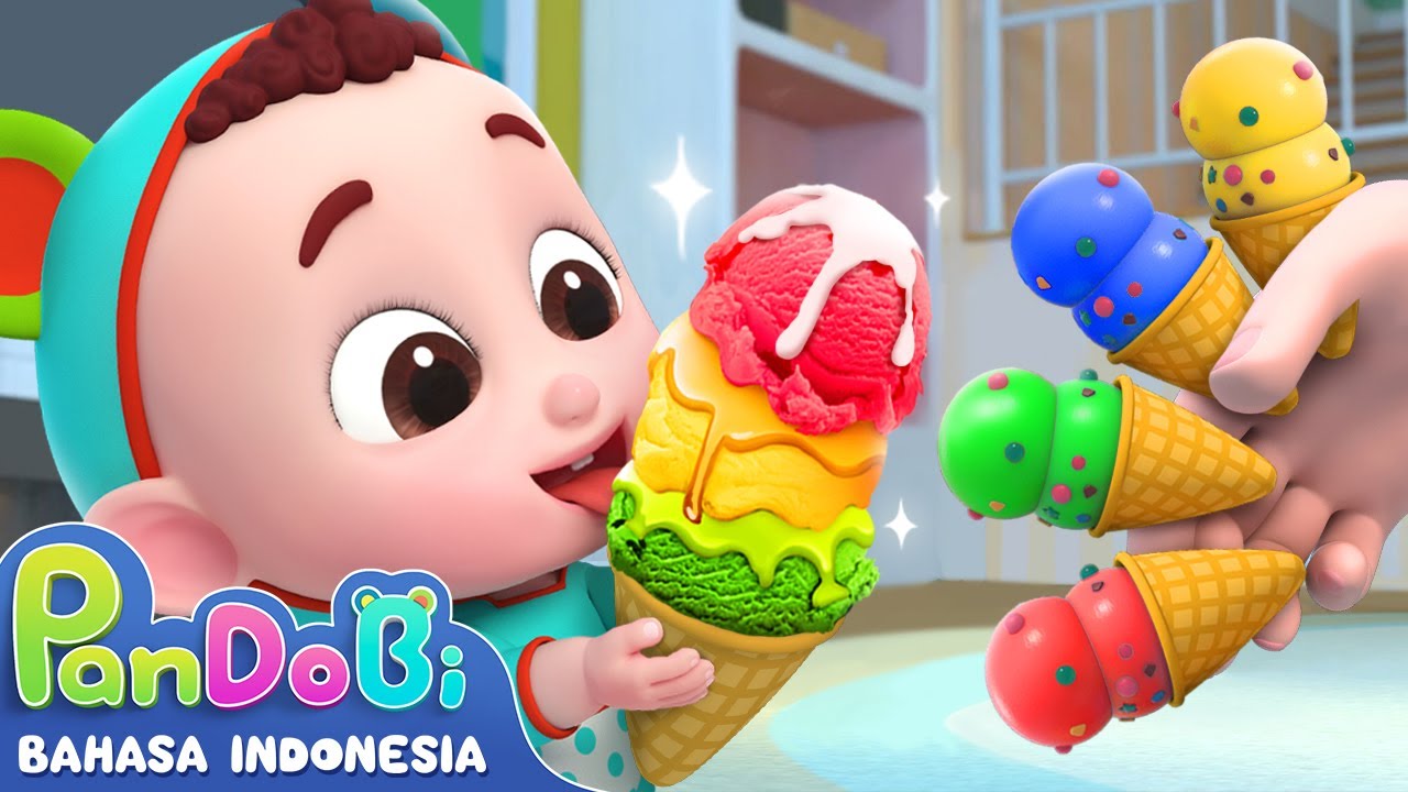 Saya Suka Makan Es Krim Warna-warni 🍧🌈| Lagu Makanan Anak | Super Pandobi Bahasa Indonesia