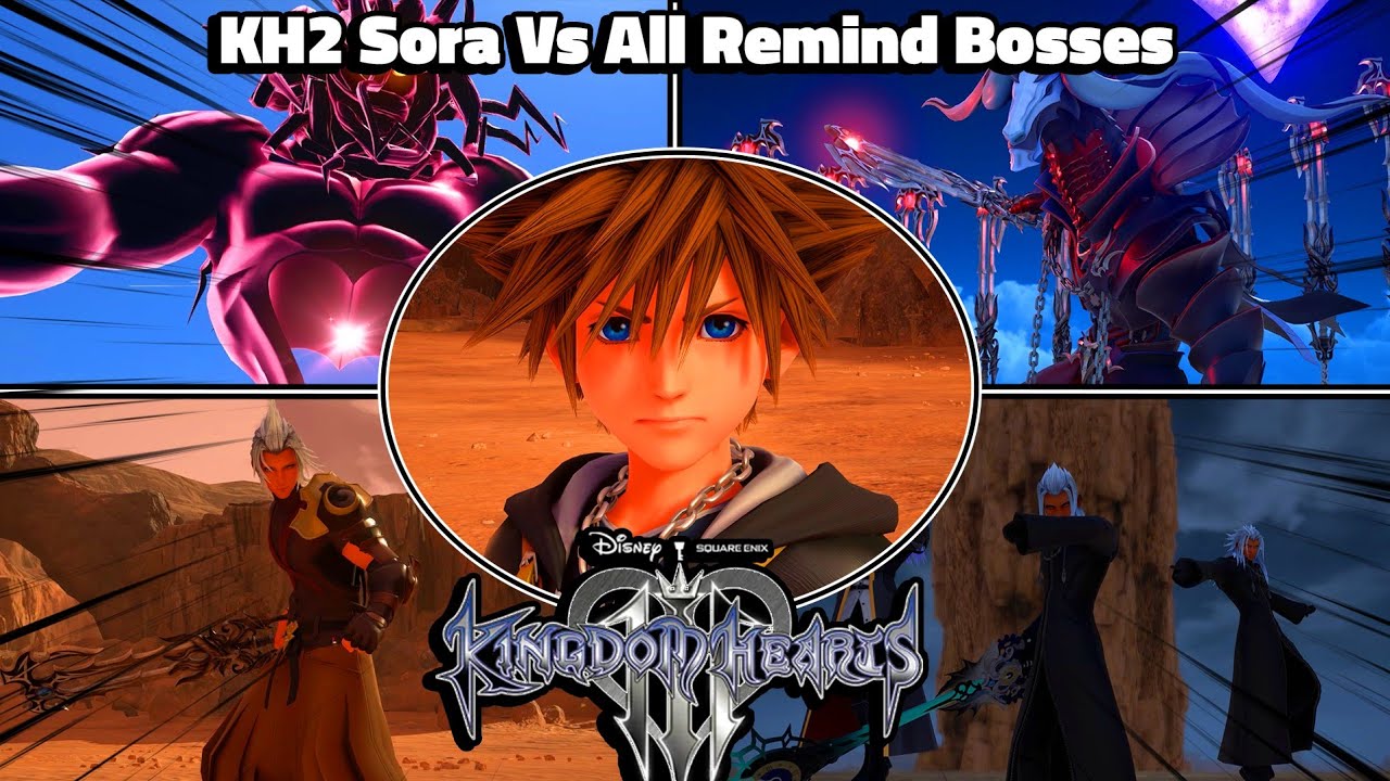 [KH3 Mods] KH2 Sora With Drive Forms VS All KH3 Remind Bosses (Critical Mode)