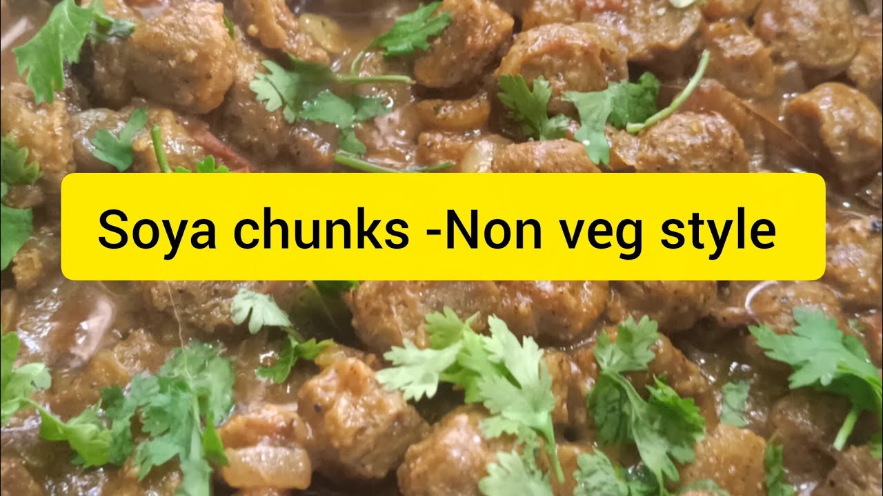 Soya chunks gravy non veg style,Soya chunk Semi gravy #cooking #Soya chunks 
