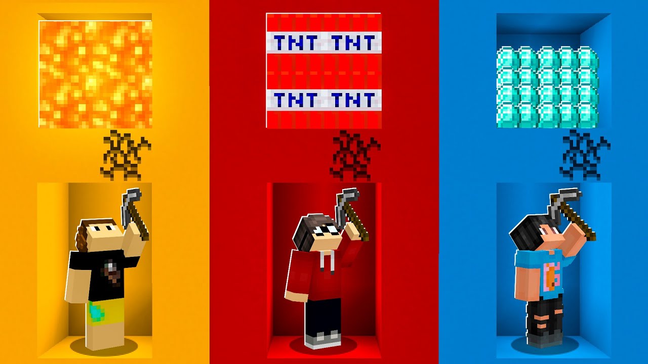 Minecraft But We Can Only DIG ABOVE US..