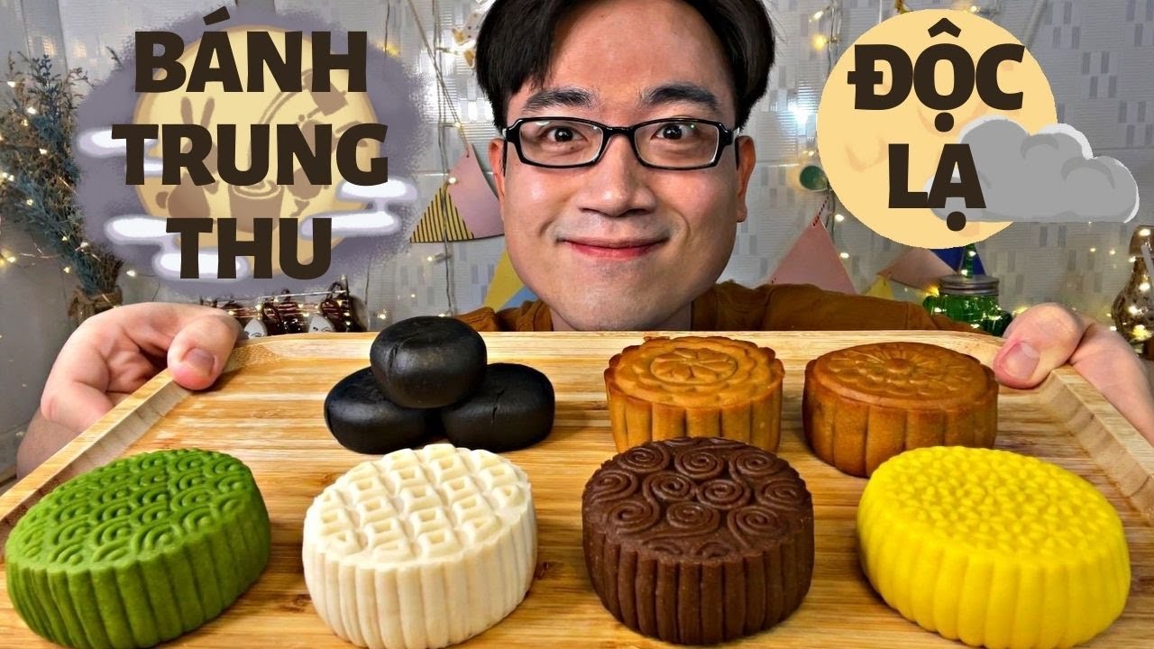 🥮 Ăn Bánh Trung Thu Nhân Siêu Mới Lạ - Bánh Trung Thu Chay, Matha Phô Mai, Capuchino, Vải Hoa Hồng 🥮
