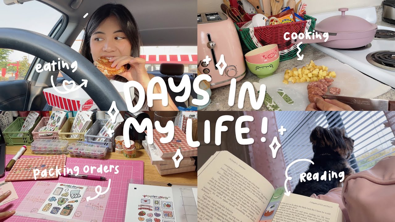 day(s) in my life ep.8: eating, chatting, dying my hair, cleaning, packing sticker orders