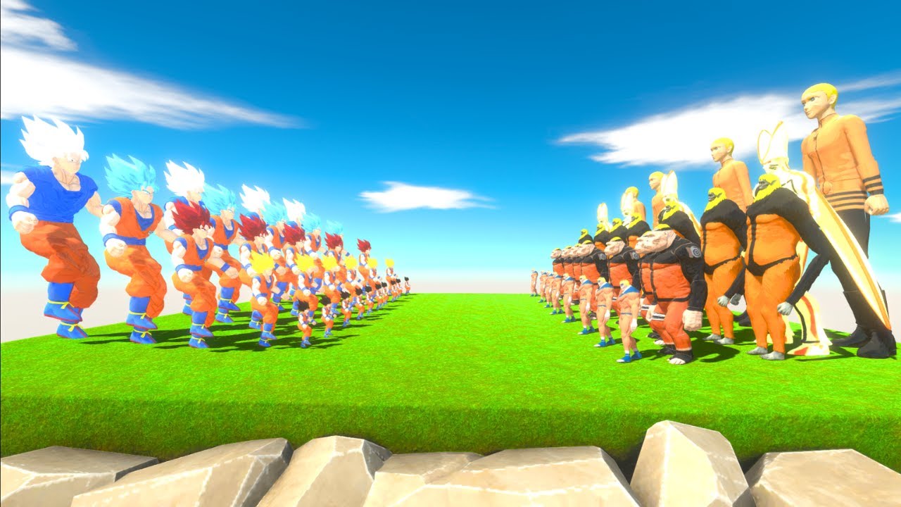 Evolution Naruto vs Evolution Goku Super Saiyan - ARBS