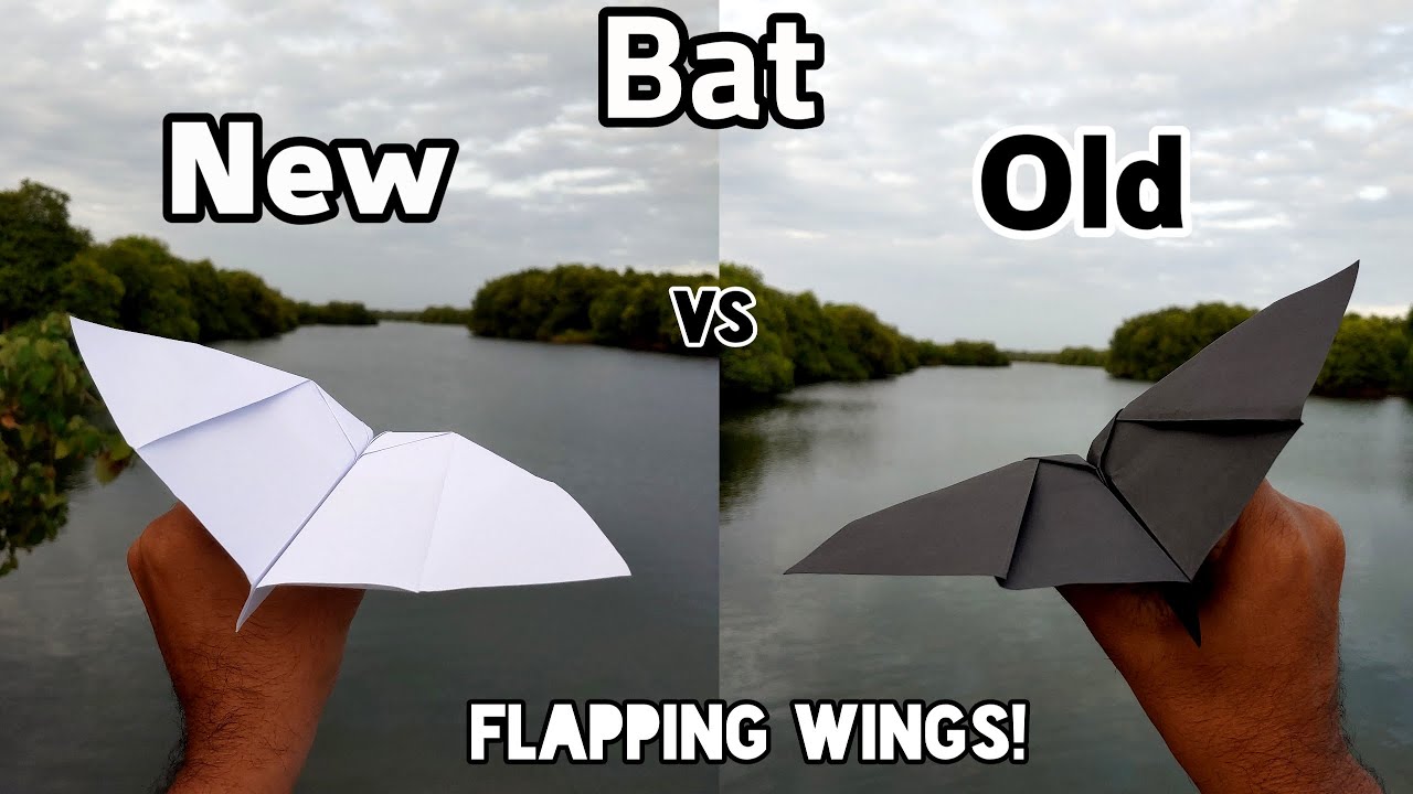 New Vs Old Paper Bat Planes Flying Comparison and Making Tutorial